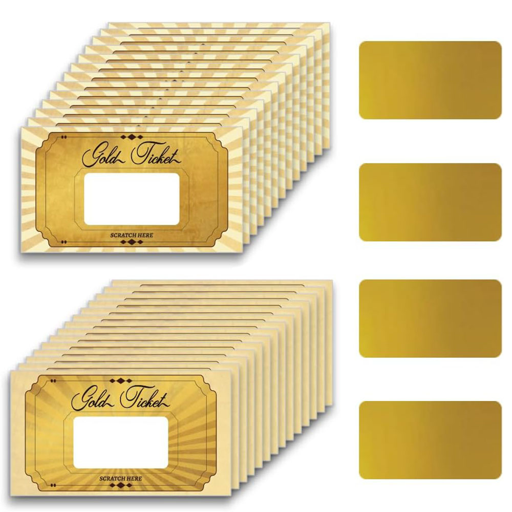 20 pcs Gold Scratch off Cards  - Wedding Supply Business avis et prix