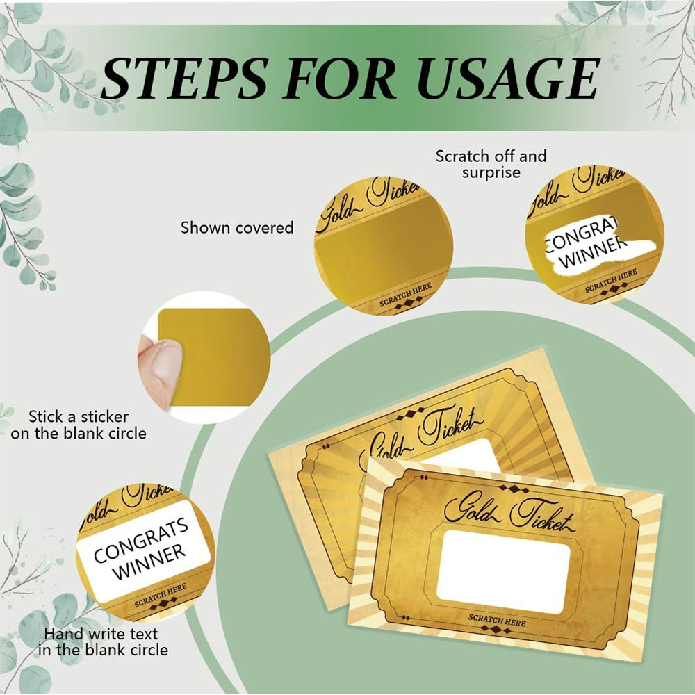 20 pcs Gold Scratch off Cards  - Wedding Supply Business avis et prix