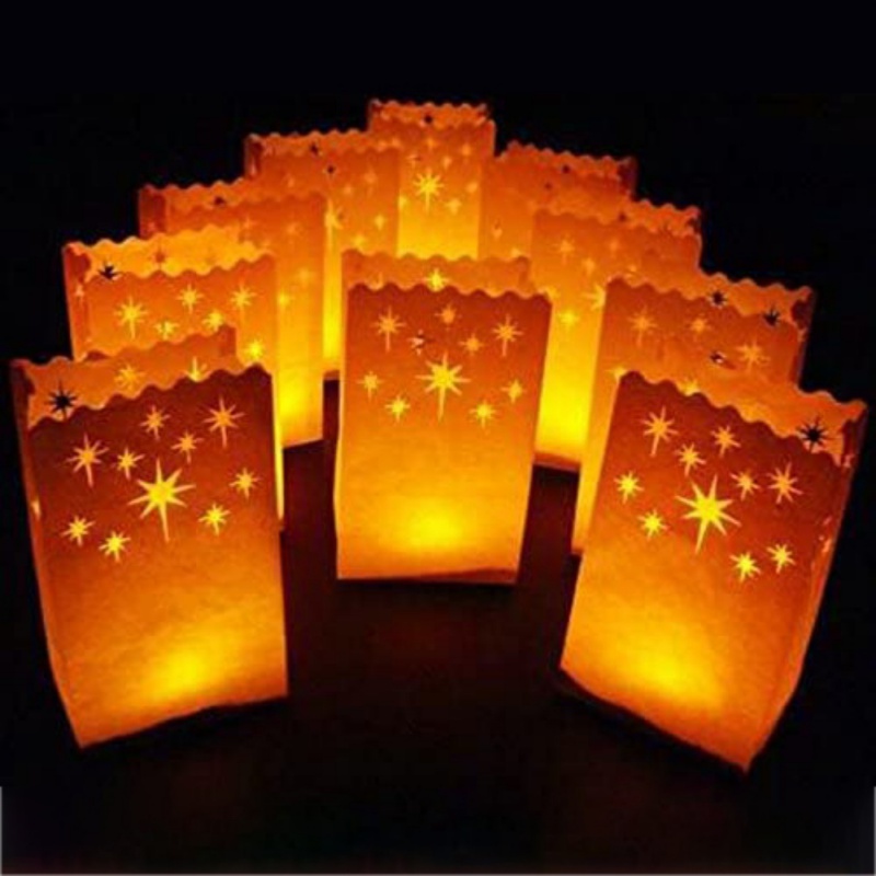 10PCS Heart White Paper Lanter - Unity Candle Set avis et prix